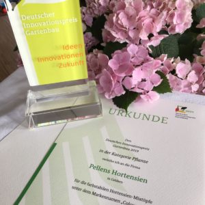 Urkunde und Preis des Innovationspreis Gartenbau