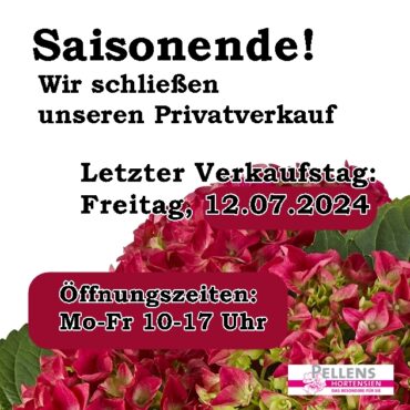 Saisonende Privatverkauf