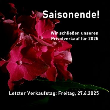 Saisonende Privatverkauf 2025